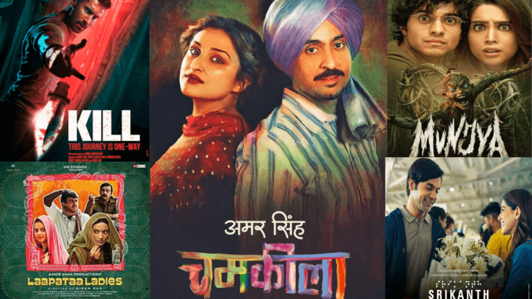 In 2024, Bollywood proved once again that compelling storytelling doesn’t require big budgets. Several small-budget gems emerged, capturing audiences with their unique narratives, strong performances, and relatable themes. Here are five Hindi films from 2024 that stood out and why they’re worth your time- films are Laapataa Ladies, Amar Singh Chamkila, Kill, Srikanth and Munjya