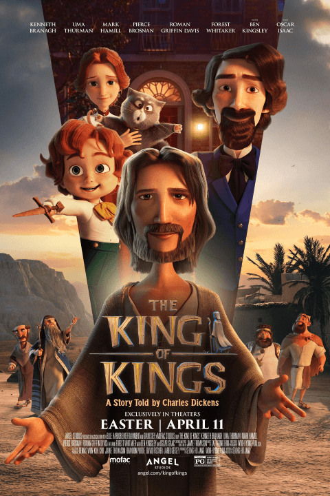 Release Date - April 11, 2025, Film - The King of Kings, Director - Seong-ho Jang, Cast (voice) - Kenneth Branagh, Uma Thurman, Mark Hamill, Pierce Brosnan