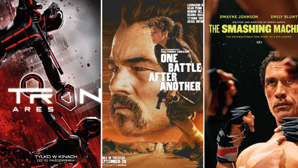 Hollywood faces a series of box office flops in 2025 with films like One Battle After Another, Tron: Ares, and The Smashing Machine underperforming.