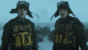 Mickey 17 dual Robert Pattinson frame featured in Hollywood box office failures 2025 explained, symbolizing prestige cinema struggling in theatres.