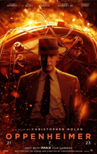 Official poster of Oppenheimer, one of the best biopic movies of all time featuring Cillian Murphy as J. Robert Oppenheimer.