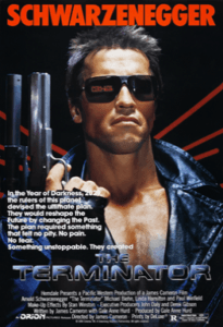 The Terminator 1984 original poster included in James Cameron films ranked