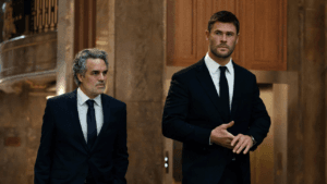 Mark Ruffalo and Chris Hemsworth in Crime 101 review heist thriller