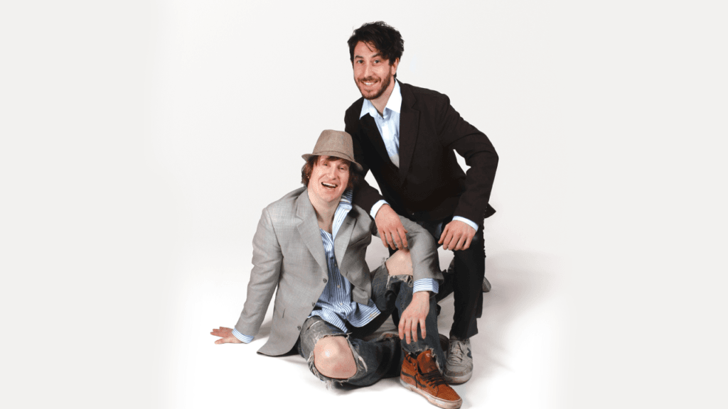 Matt Johnson and Jay McCarrol in Nirvanna the Band the Show the Movie time travel comedy