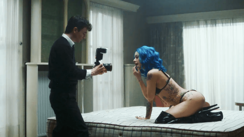 Scene from Truly Naked 2026 film set in British seaside town