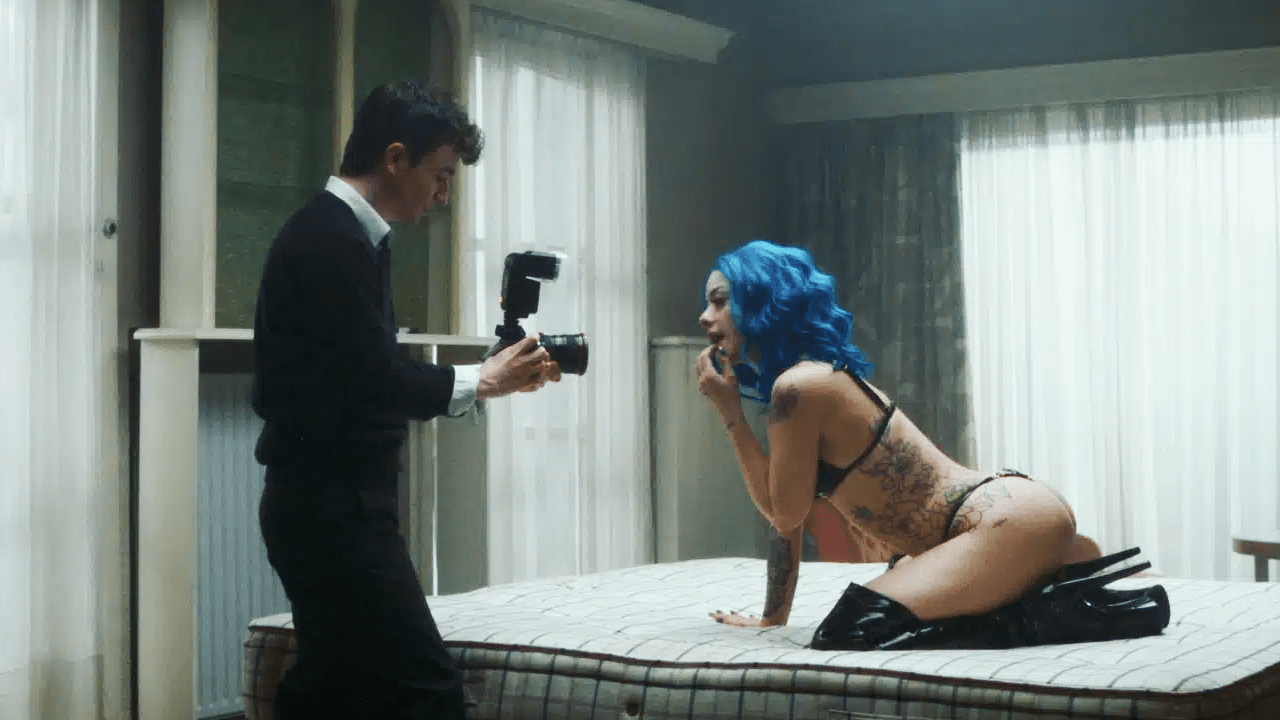 Scene from Truly Naked 2026 film set in British seaside town