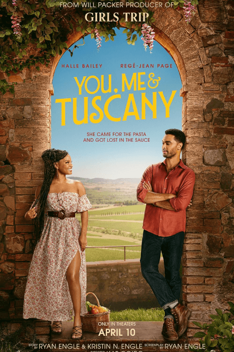 Release date: 10/04/2026 | Film: You, Me & Tuscany | Director: Kat Coiro | Cast: Halle Bailey, Regé-Jean Page