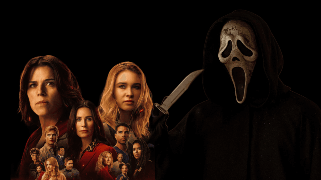 Scream 7 Review: Neve Campbell as Sidney Prescott and other cast in Scream 7 2026 film.