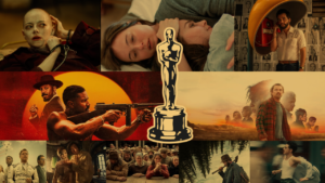 Oscars 2026 best films ranked: Collage of Sinners, The Secret Agent, One Battle After Another, Marty Supreme, F1 and oter film's posters.