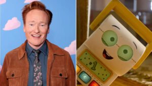 Toy Story 5 Cast Guide: Meet the Voices Behind Woody, Buzz Lightyear, Lilypad and More 4 Conan O'Brien alongside Smarty Pants, a new toy character introduced in Toy Story 5.