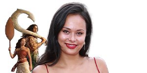 Moana Live-Action Cast Guide: Every Main Character and Who Played Them in the Original Animated Movie 4 Frankie Adams alongside Disney's live-action Moana artwork featuring Moana and Maui.