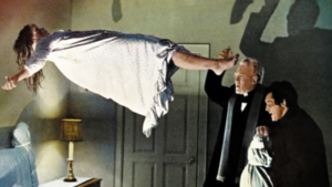 Why Horror Has Always Found Its Natural Home in Theatres 2 The iconic exorcism scene from The Exorcist (1973), a landmark supernatural horror film renowned for its unforgettable theatrical impact.