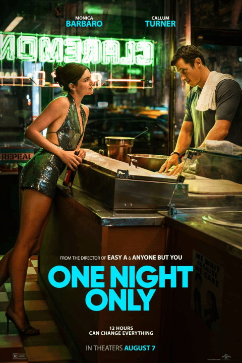 Release date: 07/08/2026 | Film: One Night Only | Director: Will Gluck | Cast: Monica Barbaro, Callum Turner, Maya Hawke