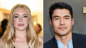 Lindsay Lohan and Henry Golding in Netflix’s Return to You