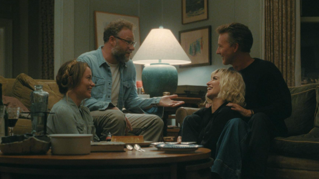 Olivia Wilde, Seth Rogen, Penélope Cruz and Edward Norton in The Invite