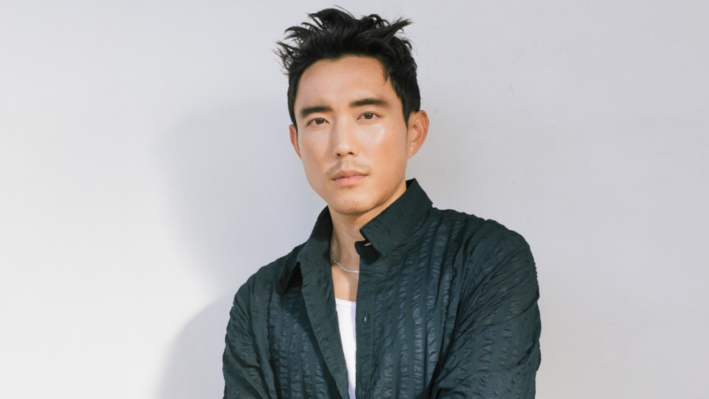 Justin H. Min in Journey There, his first Korean feature film