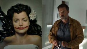 Mena Suvari and David Arquette in the horror thriller Homesick