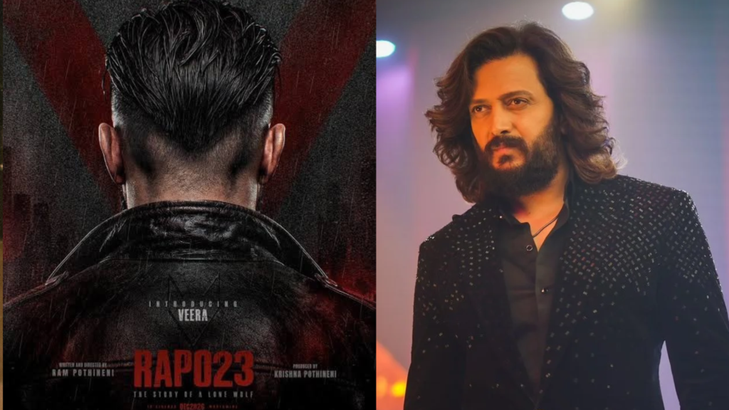 Riteish Deshmukh and Ram Pothineni in the Telugu film RAPO23